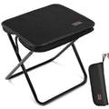 MOONCY Portable Stool, 13 Inch Small Folding Stool for Adults, Ultralight Black Camping Stools for Hiking and Fishing, Hold Up t