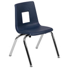 Flash Furniture Mickey Advantage Navy Student Stack School Chair - 14-Inch