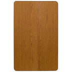 Flash Furniture Wren Mobile 30''W X 48''L Rectangular Oak Thermal Laminate Activity Table - Height Adjustable Short Legs