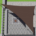 Patio Paradise 10' X 19' X 21.5' Brown Sun Shade Sail Right Triangle Shade Canopy Heavy Duty Pergolas Cover Cloth, Sunlight Bloc