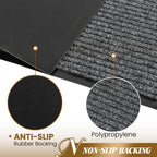 Door Mat Heavy Duty Outdoor Indoor Doormat Low Profile Front Door Mat Large 31X47 Inch Gray Entrance Welcome Mats Easy Clean Pat