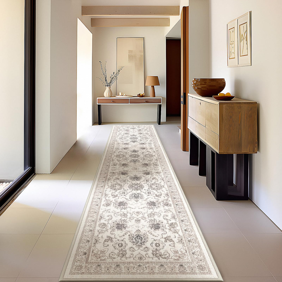 Phantoscope Hallway Runner Rug 2'x10'- Long Rug Runner Boho Washable Non-Slip Carpet for Kitchen Entryway Laundry Bedroom, Ultra