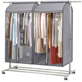 MISSLO 43 Hanging Garment Bags for Hanging Clothes Fully Enclosed Coat Bags for Closet Storage Clothes Cover with Large Clear Wi