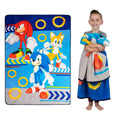 Franco Kids Bedding Super Soft Plush Micro Raschel Blanket, 62 In X 90 In, Sonic The Hedgehog