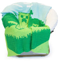 Jay Franco Minecraft Creeper Feather Knit Fluffy Throw Blanket - Fuzzy Blanket Measures 50 X 60 Inch - Super Soft Lightweight Ga