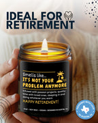 Retirement Candle, Best Retirement Gifts For Women & Men, Happy Retirement Gifts For Coworker, Gift-Ready