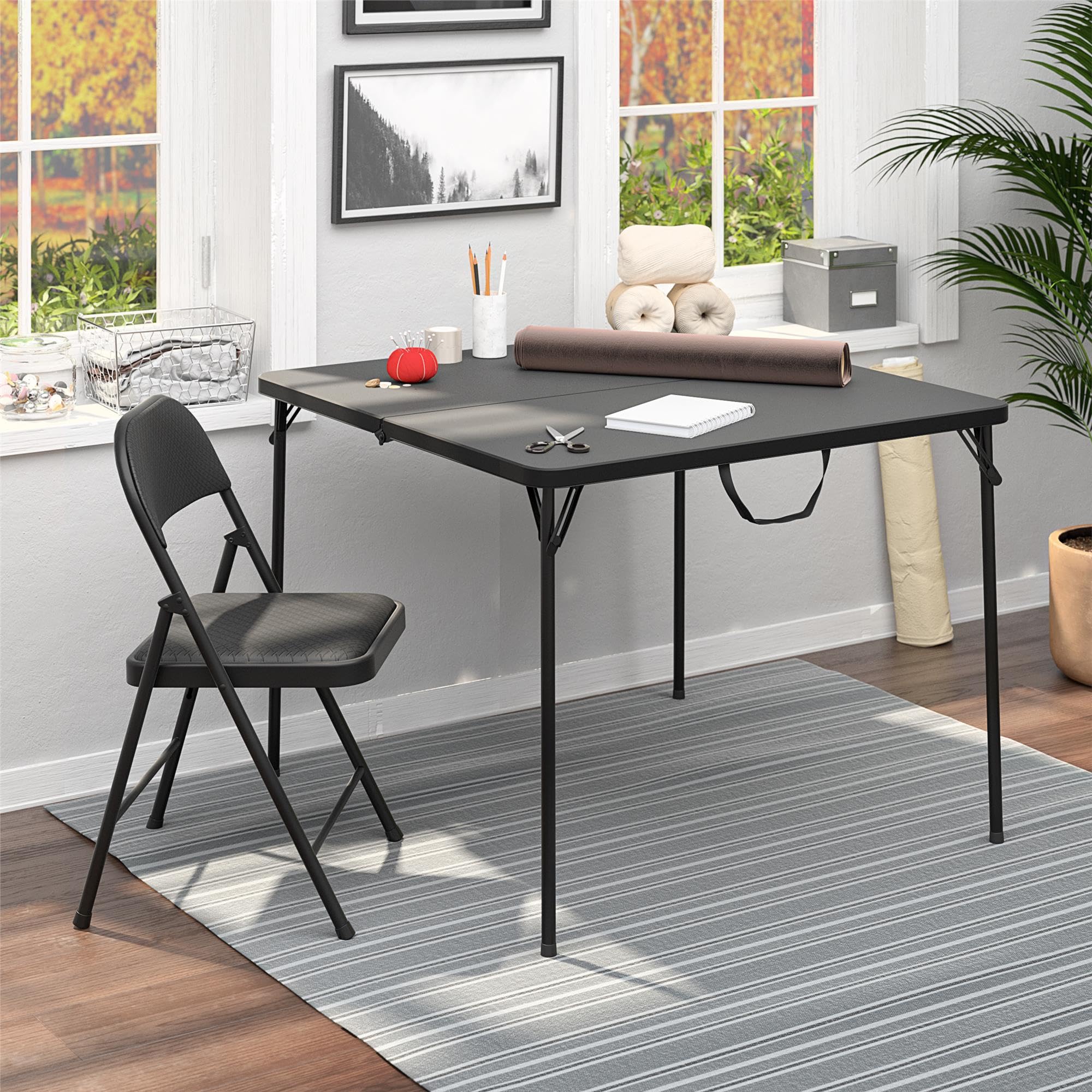 Cosco Smartfold® Fabric Folding Chair, 4-Pack, Black