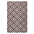 Modway Alika Abstract Diamond Trellis Area Rug, 8X10, Ivory And Brown