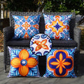 Onway Outdoor Pillow Covers Waterproof 20X20 Set Of 4 Floral Boho Decorative Throw Cushion Cover Farmhouse Pillows For Bench, Co