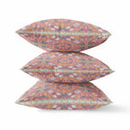 HomeRoots Muted Magenta Gold Broadcloth 28â€ Magenta Orange Paisley Indoor Outdoor Throw Pillow