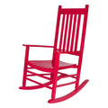Shine Company Vermont Porch Rocker, High Back Wood Rocking Chair, Chili Pepper