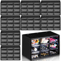 Rtteri 9 Pieces Mini Drawer Organizer Plastic Desktop Storage Box Desk Craft Organizer With 9 Clear Drawers For Office Home Jewe