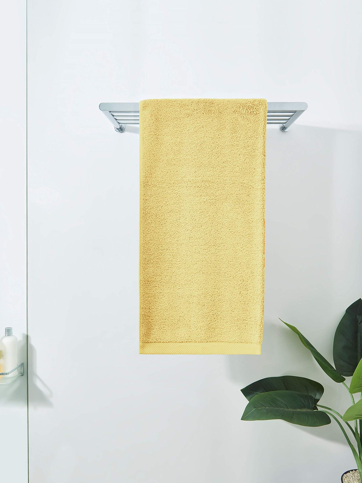 DDECOR  Pack of 1 Bath Towel Color : Yellow,GSM : 550