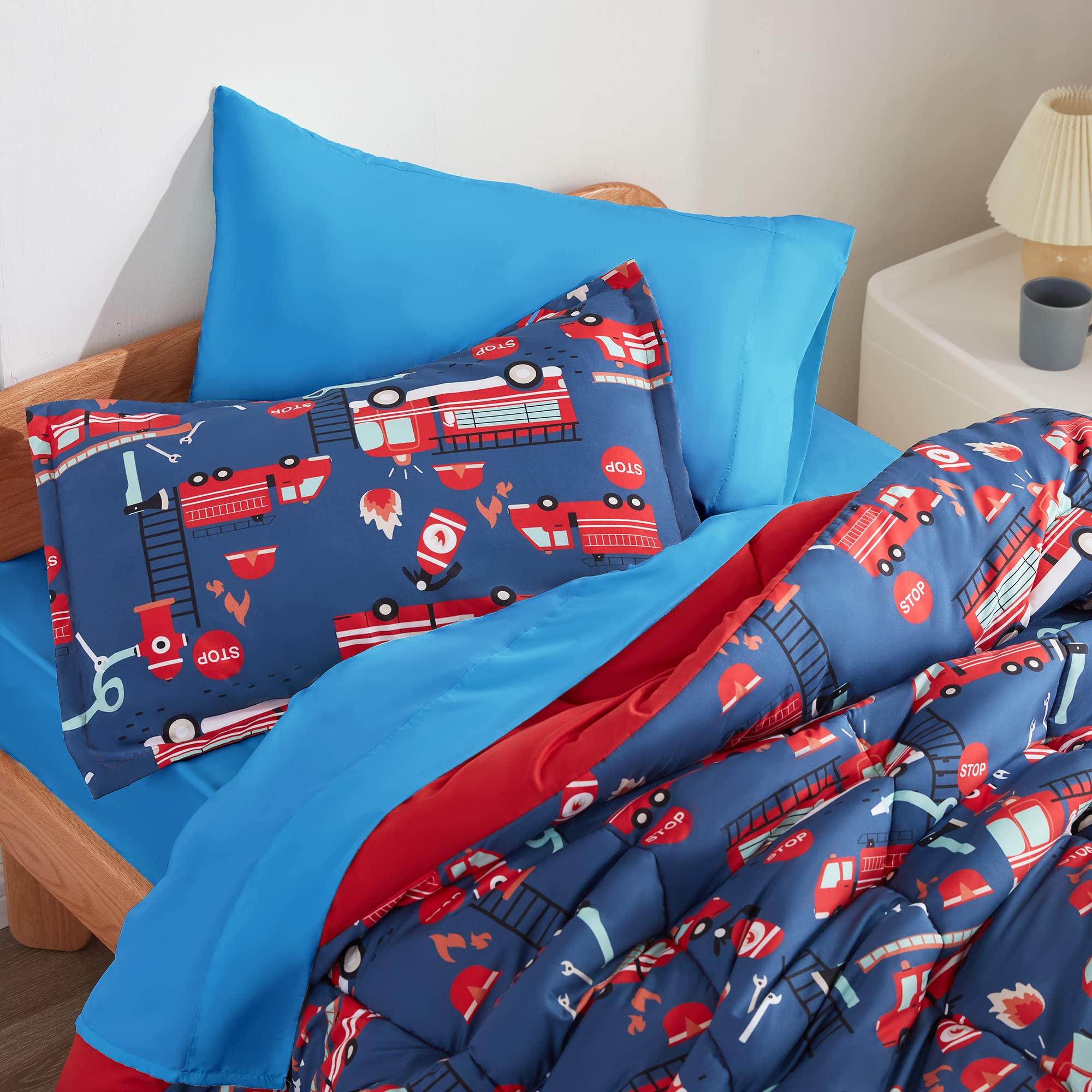 Sleep Zone Kids Twin Bedding Comforter Set - 5 Pieces Super Cute & Soft Bedding Sets & Collections With Comforter, Sheet, Pillow