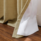 Twopages Khaki Linen Pinch Pleat Drape For Living Room, Window Treatment Curtain Panel Double Layer Room Darkening Light Filteri