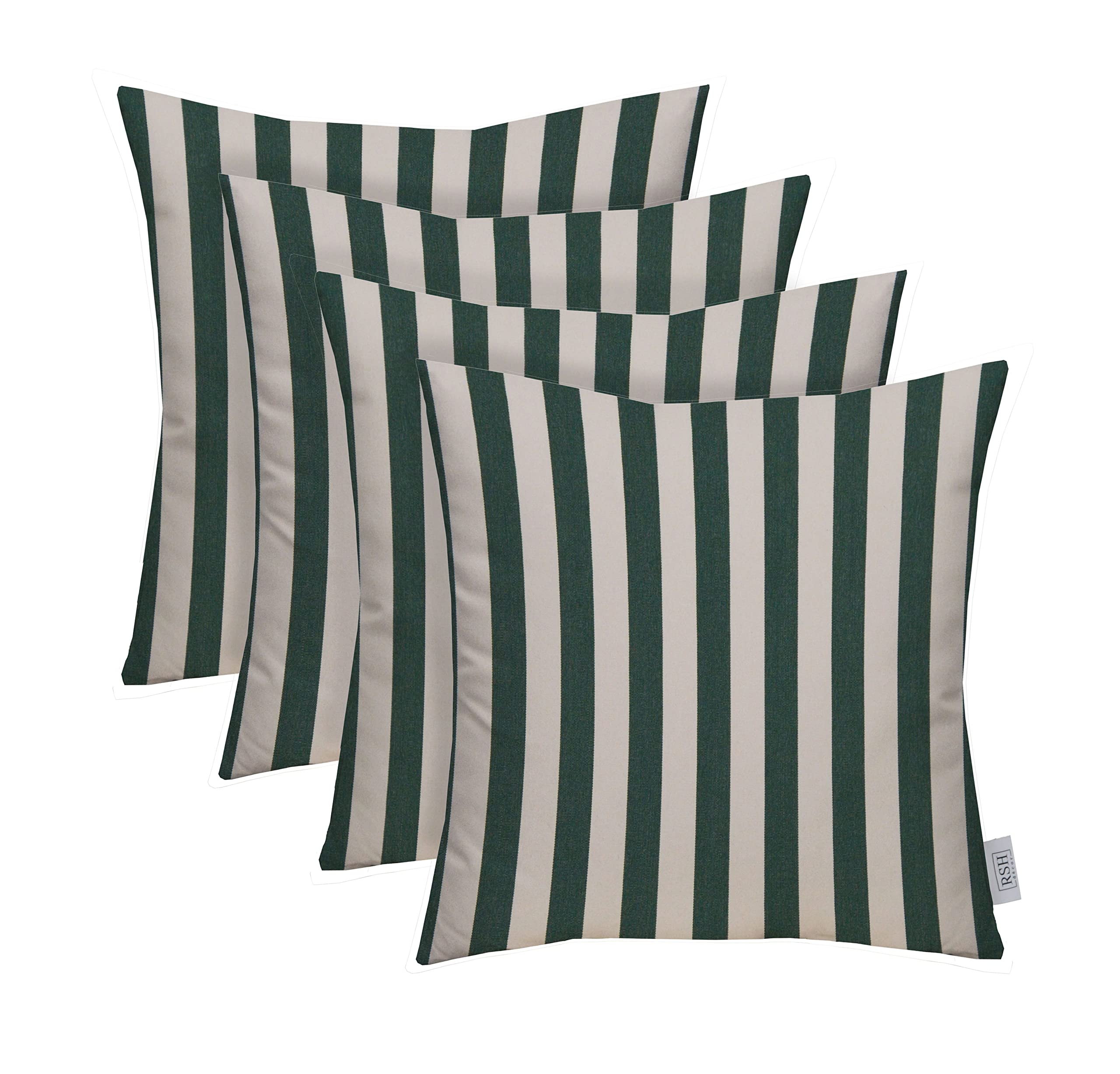 Rsh Decor: Sunbrella Square Throw Pillows Set Of 4 | 17' X 17' | Water And Fade-Resistant Performance Fabric | Outdoor Decorat