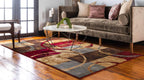 Unique Loom Barista Collection Area Rug - Kouillou (7' 10'' X 11' 2'' Rectangle, Multi/ Brown)