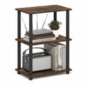 Furinno Turn-N-Tube Storage Shelves, 3-Tier Open Frame Book Shelf, Standing Corner Shelf, Toolless Open Shelves, for Organizatio