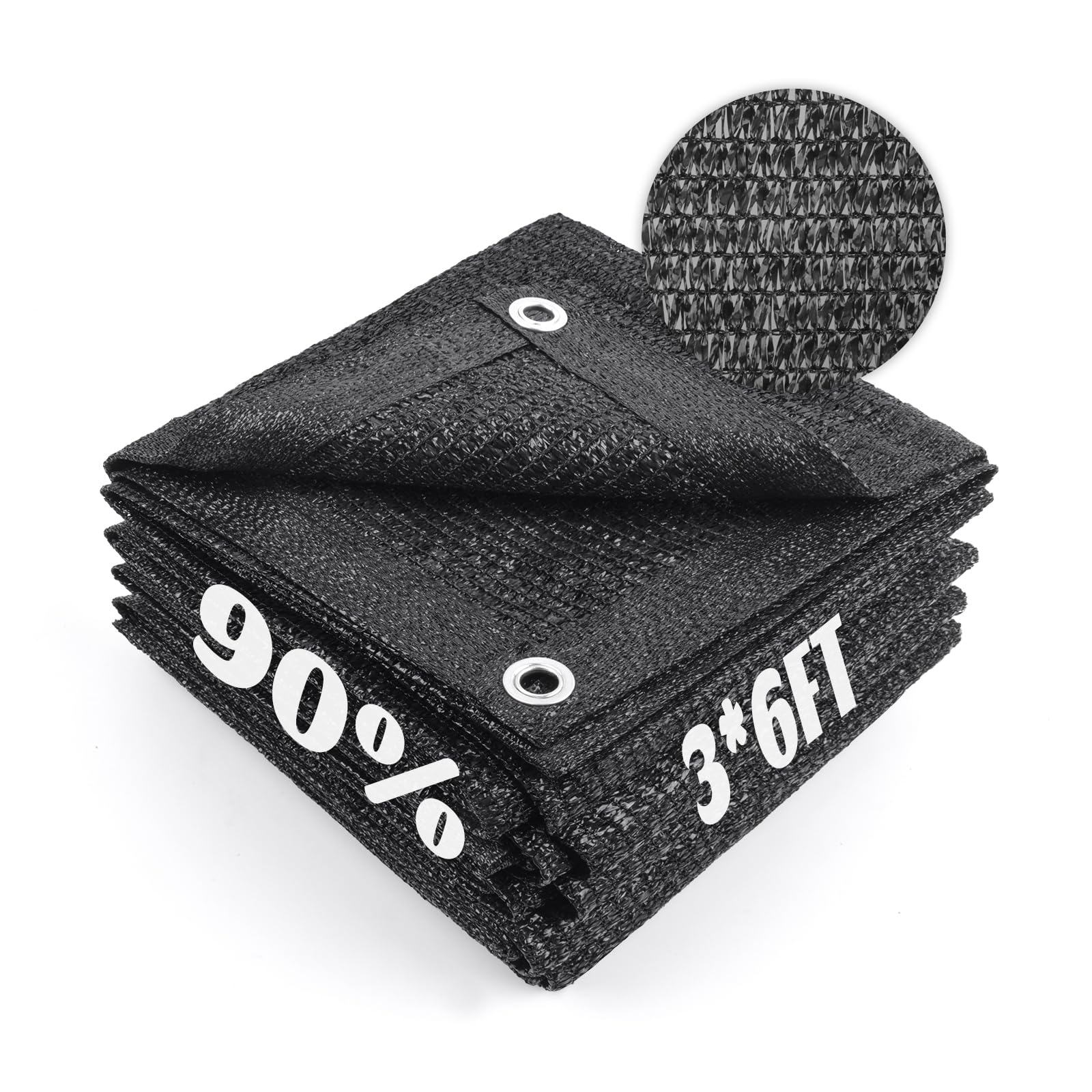 Cool Area 90% Sun Shade Cloth Mesh Tarp with Grommets for Plant Cover 3x6ft Patio Canopy Garden Pergola Greenhouse Car Barn Kenn
