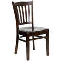 Flash Furniture 2 Pk. HERCULES Series Vertical Slat Back Mahogany Wood Restaurant Chair