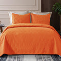 Whale Flotilla Queen Size Quilt Bedding Set, Soft Orange Queen/Full Quilts Bedspreads For All Seasons, Lightweight Geometric Sta