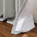 Twopages Fog Linen Pinch Pleat Curtain For Living Room, Window Treatment Curtain Panel Double Layer Light Filtering Room Darkeni