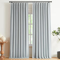 Vision Home Pinch Pleated Full Blackout Curtains Linen Blended Room Darkening Window Curtains 84 Inch For Living Room Bedroom Th
