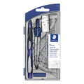 Staedtler 9-Piece Math Geometry Set, Blue, Silver
