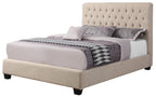 Coaster Home Furnishings 300007F Upholstered Bed, Oatmeal