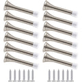 60 Pcs Spring Door Stopper Bulk 3-1/8 Wall Mounted Stainless Steel Spring Door Stops Heavy Duty Flexible Door Stopper With Rubbe