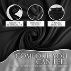 Decolure Satin Sheet Queen Set 6Pcs - Comfy Hotel Luxury Silk Feel Satin Sheets Queen - Elegant Silky Soft Queen Size Satin Bed