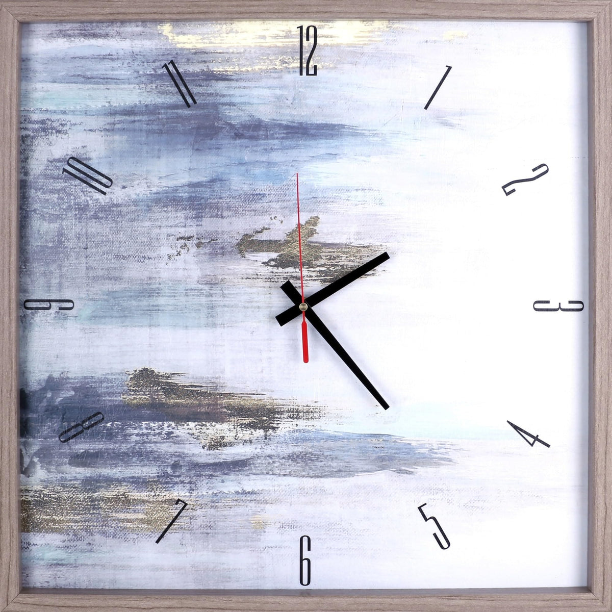 Lorell Abstract Art Wall Clock, Brown