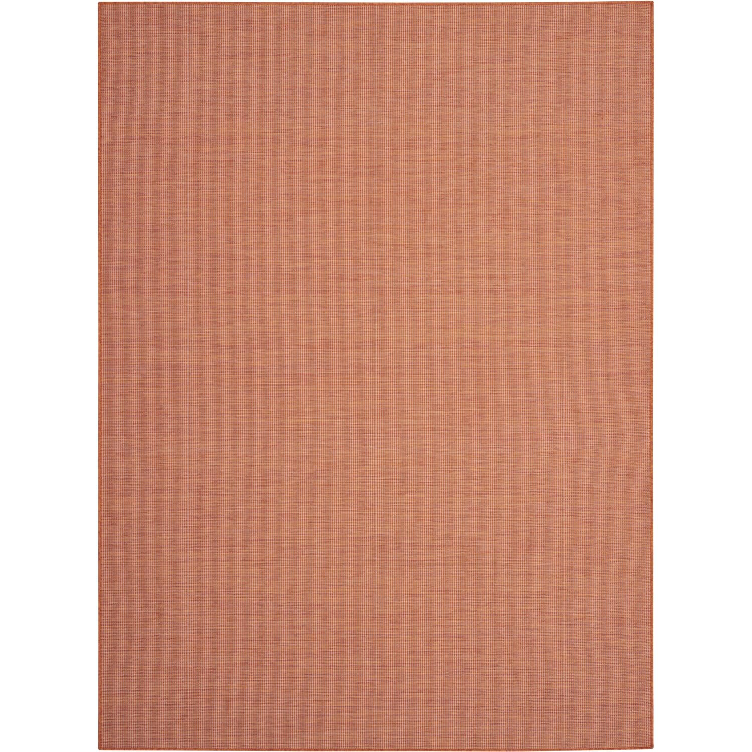 Nourison Positano Indoor-Outdoor Terracotta 6' X 9' Area Rug, Easy Cleaning, Non Shedding, Bed Room, Living Room, Dining Room, B