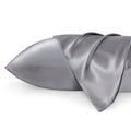 Bedsure Satin Pillowcase Standard Set Of 2 - Dark Grey Silky Pillow Cases For Hair And Skin 20X26 Inches, Pillow Covers With Env