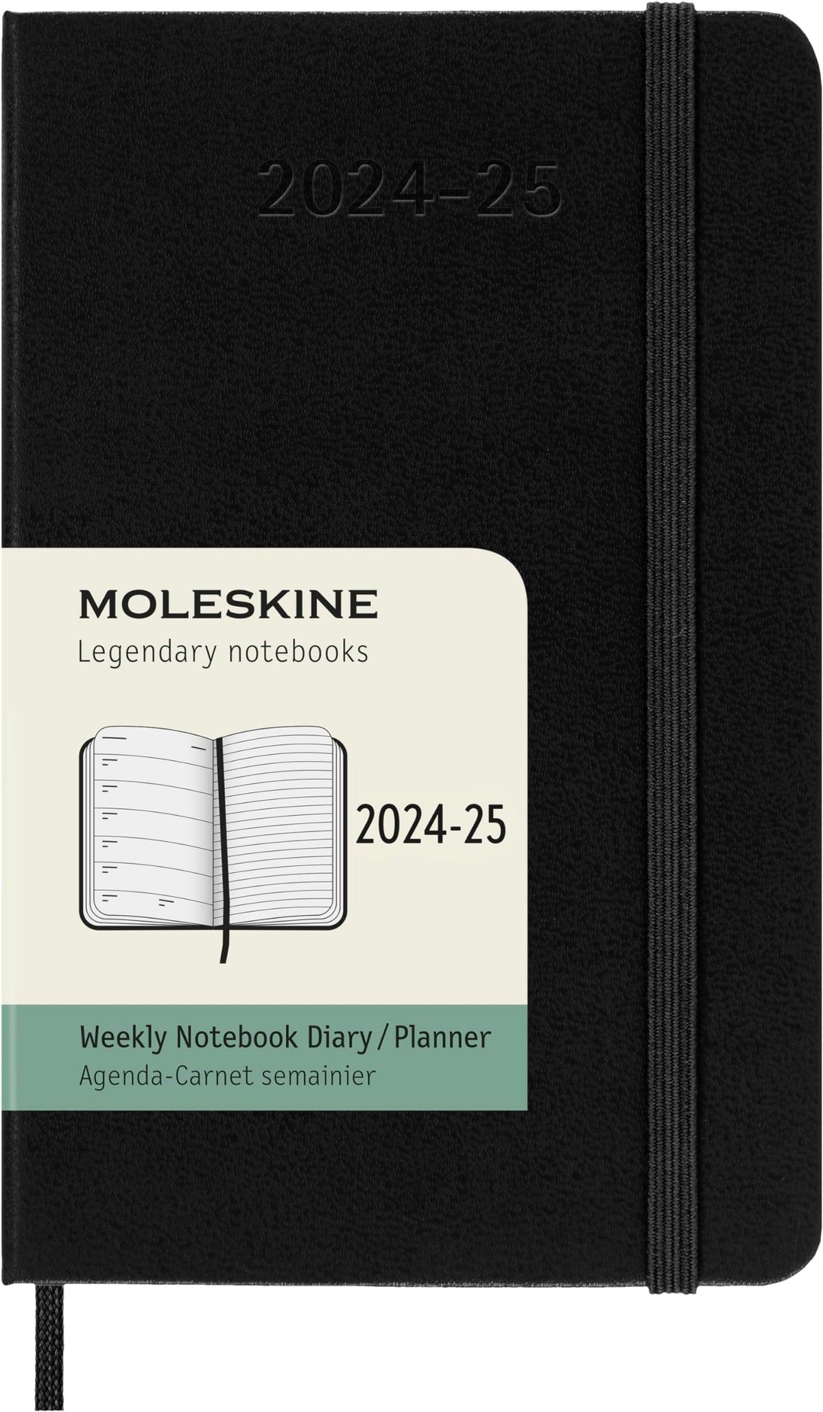 Moleskine Classic 18 Month 2024-2025 Weekly Planner, Hard Cover, Pocket (3.5' X 5.5'), Black, 208 Pages