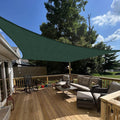 E&K Sunrise 2' X 18' Sun Shade Sail Rectangle Canopy Shade Cover Uv Block For Patio Backyard Garden Outdoor (Green)