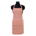 Airwill Cotton Kitchen Cooking Aprons (Gingham Orange)