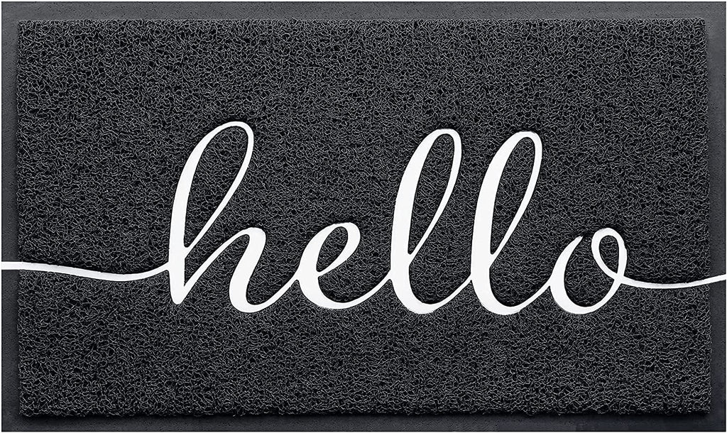Cozybounty Door Mat Hello Mats Outdoor Indoor Non-Slip Doormat For Entryway Low-Profile Floor Mat For Yard, Garage, High Traffic