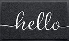 Cozybounty Door Mat Hello Mats Outdoor Indoor Non-Slip Doormat For Entryway Low-Profile Floor Mat For Yard, Garage, High Traffic