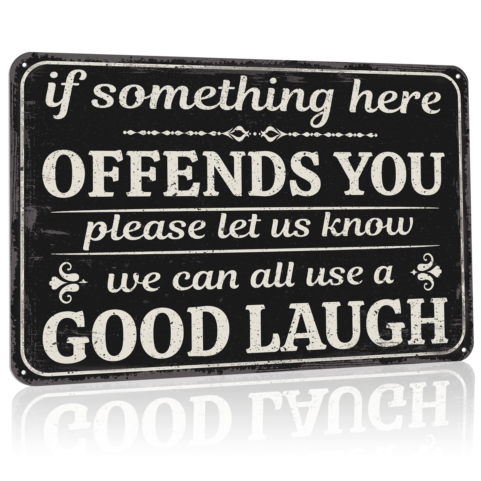 Rousen Man Cave Decor Metal Signs, Funny Garage Sarcastic Vintage Tin Sign, Suitable For Home, 4 Holes for Easy Hanging,if Somet