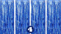 Flyloons Blue Foil Curtains For Birthday Decoration Items Pack Of 4 Baby Shower Anniversary, Marriage, Bachelorette Party Celebr