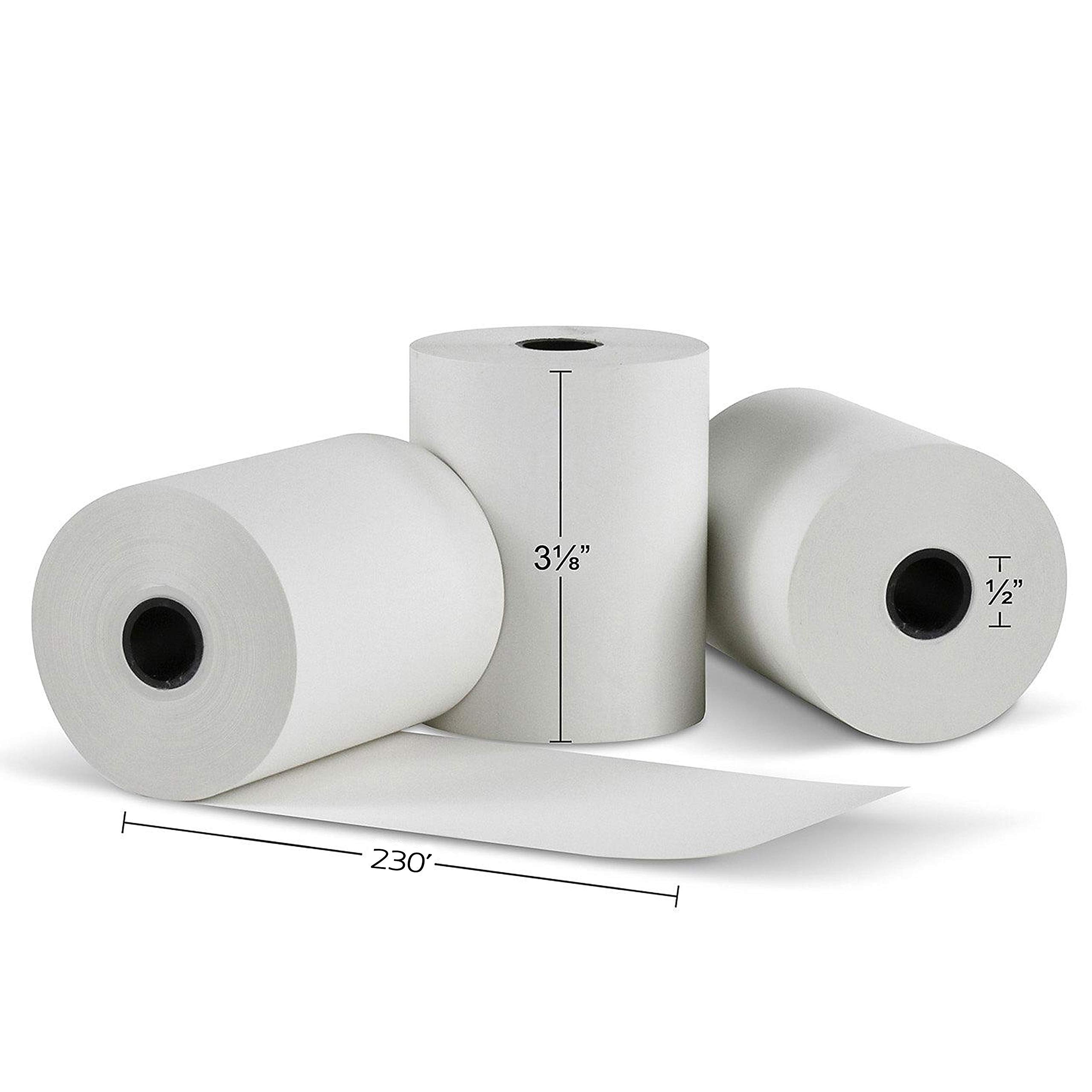(4 Rolls - 48 Gsm) 3 1/8 X 230 Thermal Paper (80Mm X 70M) Premium Tape For Square Pos System, Register Thermal Receipt Paper Rol