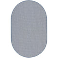 Nourison Courtyard Indoor/Outdoor Ivory Blue 5' X 8' Oval Area Rug, Easy Cleaning, Non Shedding, Bed Room, Living Room, Dining R