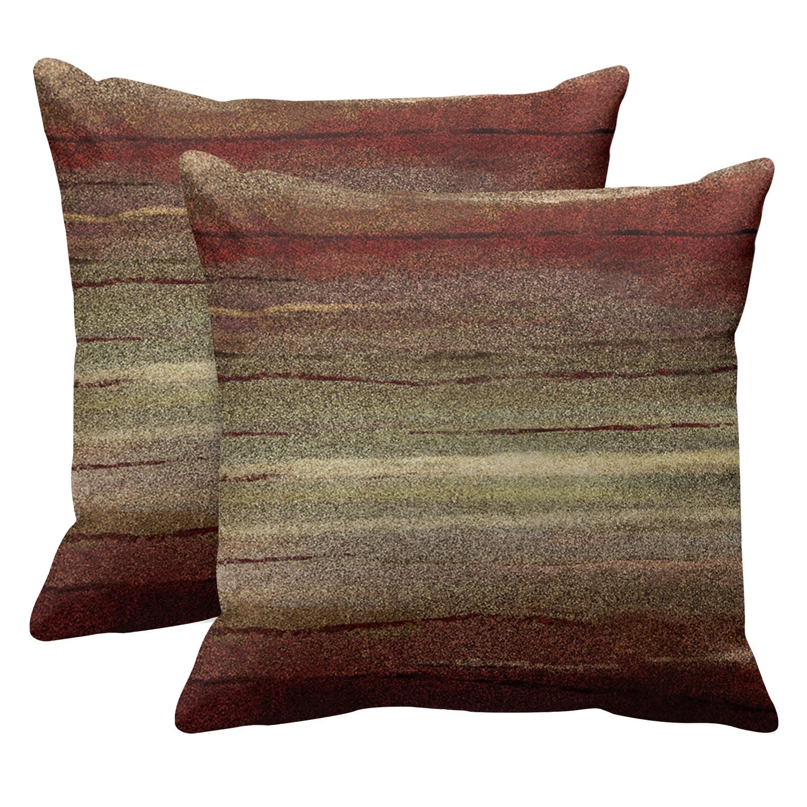Emvency Set Of 2 Throw Pillow Cover Western Tribal Geometric Brown Southwest Decorative Pillow Case Home Decor Square 20 X 20 In