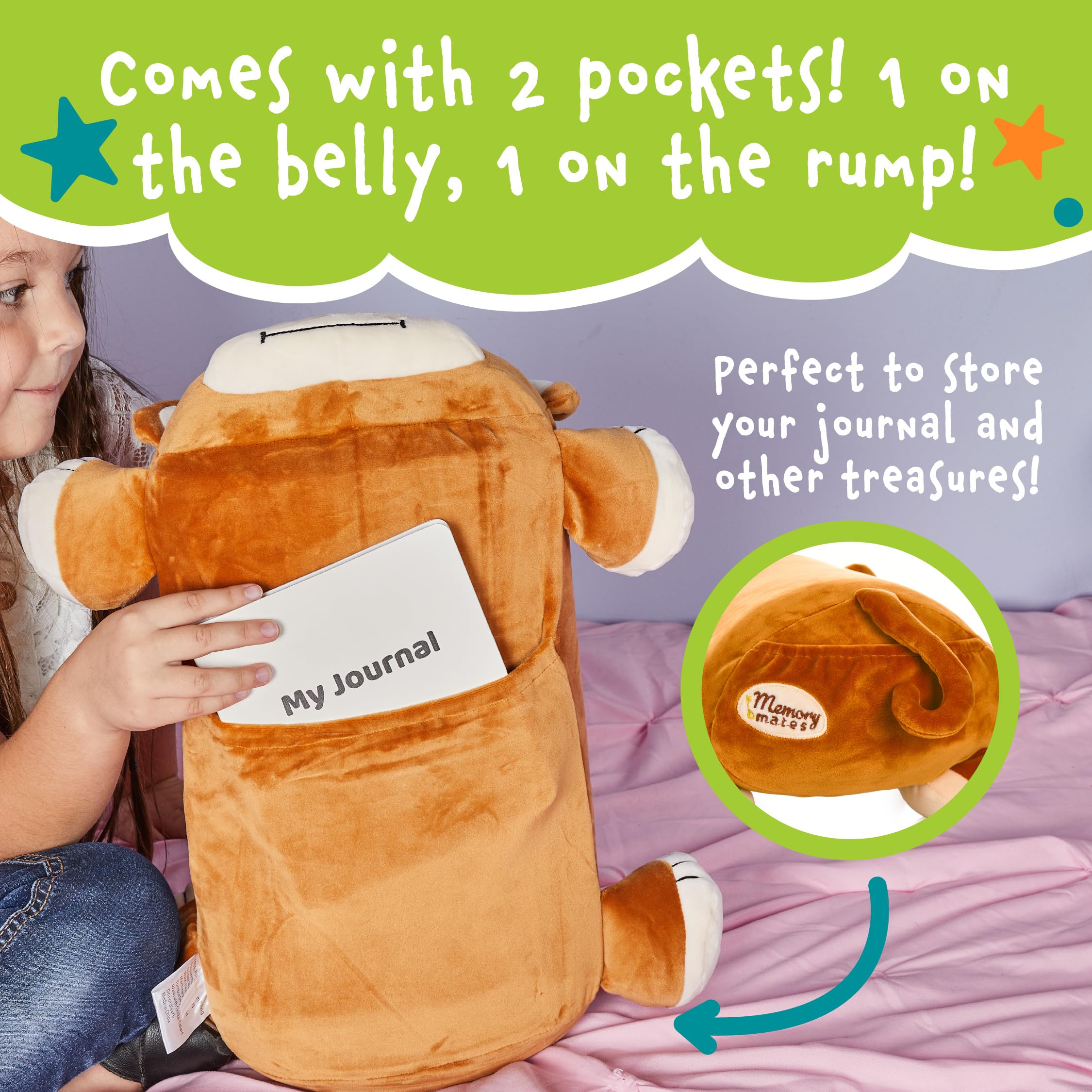 Memory Mates Jesi The Monkey Memory Foam Pillow Plush,15    Stuffed Animal