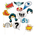 Super Hero Stick Costume Props (1 Dozen) PhotoBooth Supplies, Birthday Party Favors, DIY Decorations
