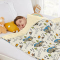 HOSUKKO Weighted Blanket - 5 lbs Cooling Ivory Forest Heavy Blanket - Small Size Breathable Blanket for Hot Sleepers(36 * 48 inc