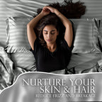 Decolure Striped Satin Sheet Queen Set 6Pc - Luxurious Silk Feel Sheets Queen - All-Season Satin Silky Soft Queen Size Satin Bed