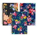 Xyark Blank Spiral Notebook, A5 Flower Unlined Journals Bulk, 100Gsm Thick Paper Travel Journal Set, Hard Cover, Plain Wirebound