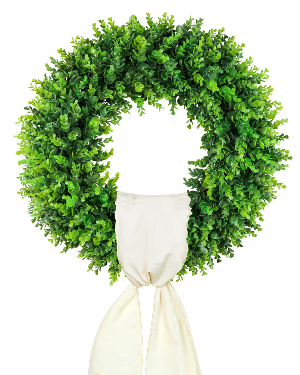 DDHS 20'' Boxwood Wreaths Front Door Artificial Spring Wreath. Wreaths for Front Door Farmhouse Wedding Green Year Round Indoor 